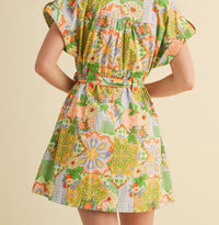 &Merci - Patchwork Button Down Mini Dress