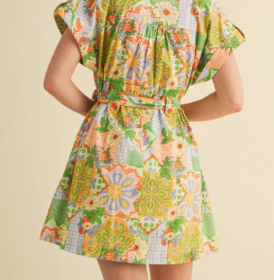 &Merci - Patchwork Button Down Mini Dress