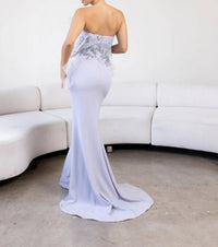 Terani Couture - Embroidery Strapless Evening Gown