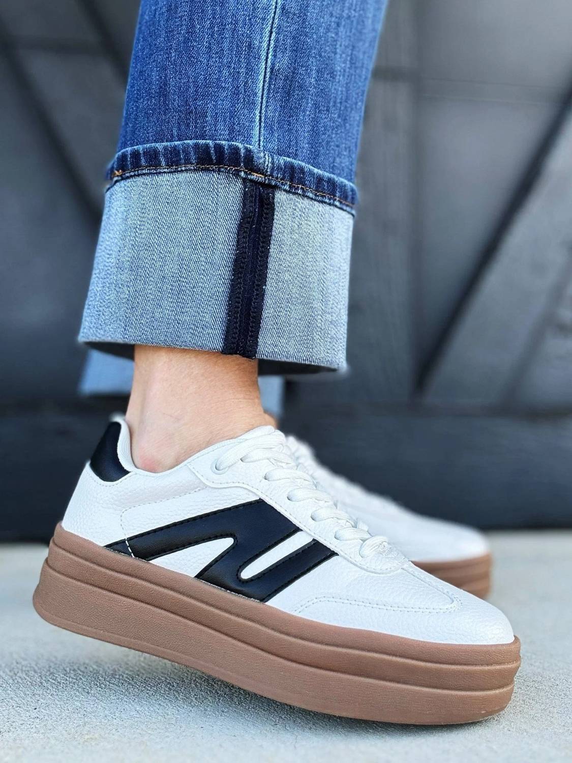 Let'S See Style - Women's Chunky Platform Low Top Sneakers