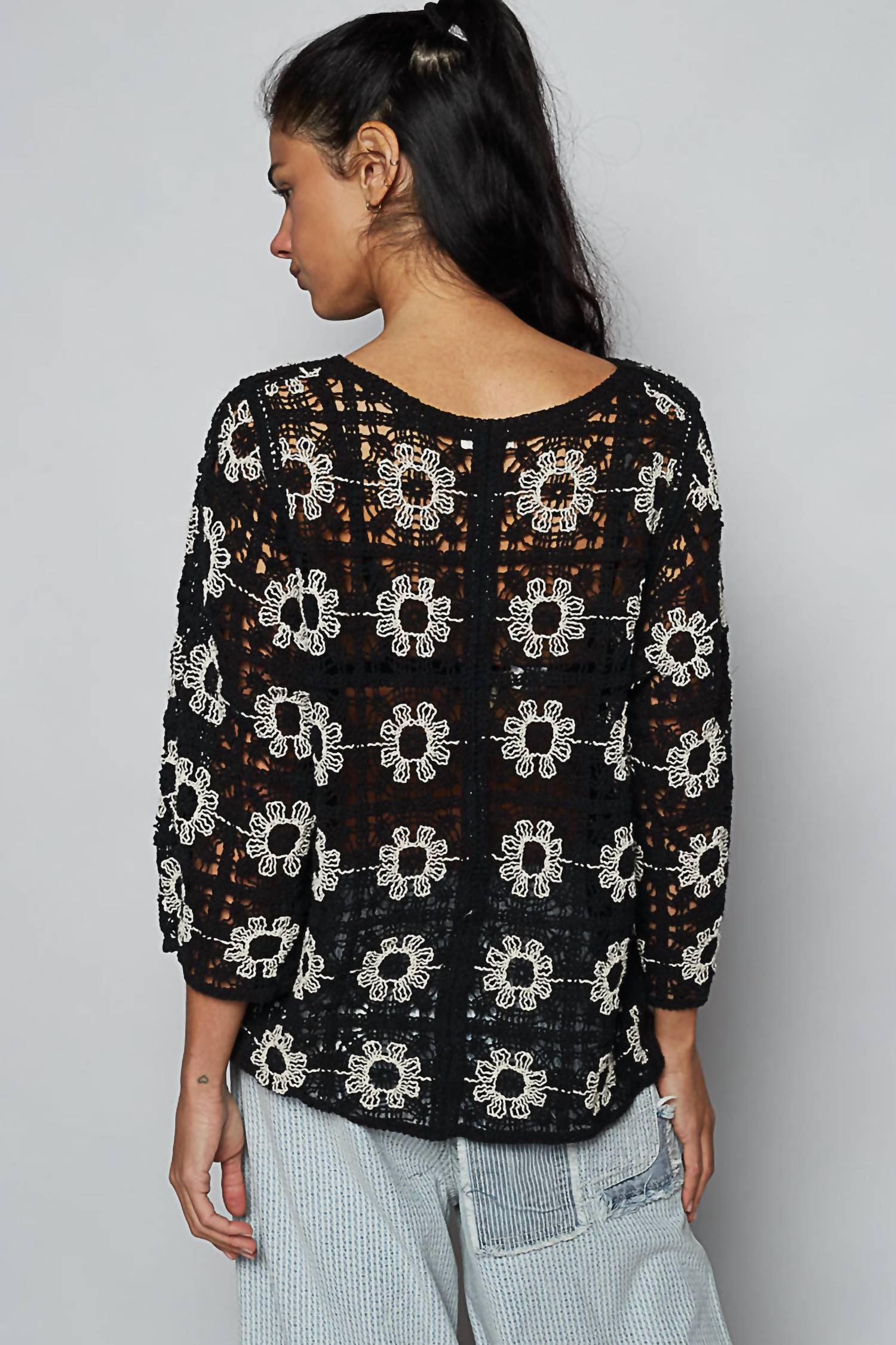 Pol - Crochet Cardigan With Various Weave Patterns