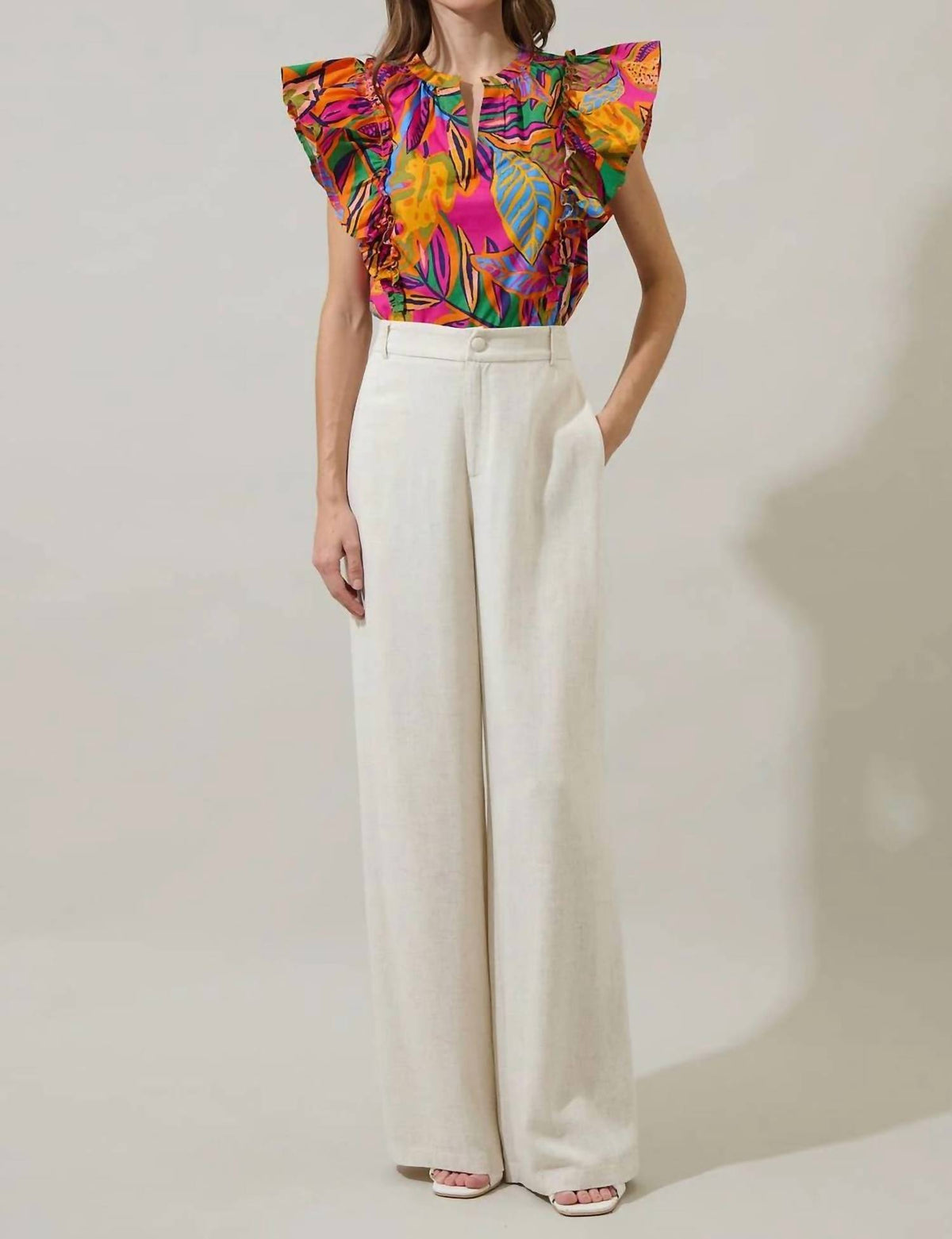 Sugarlips - Milana Ruffle Poplin Top