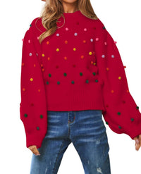 Davi & Dani - Party Isn't Over Pom Sweater
