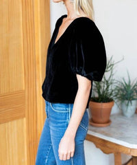 Emerson Fry - V Silk Velvet Top