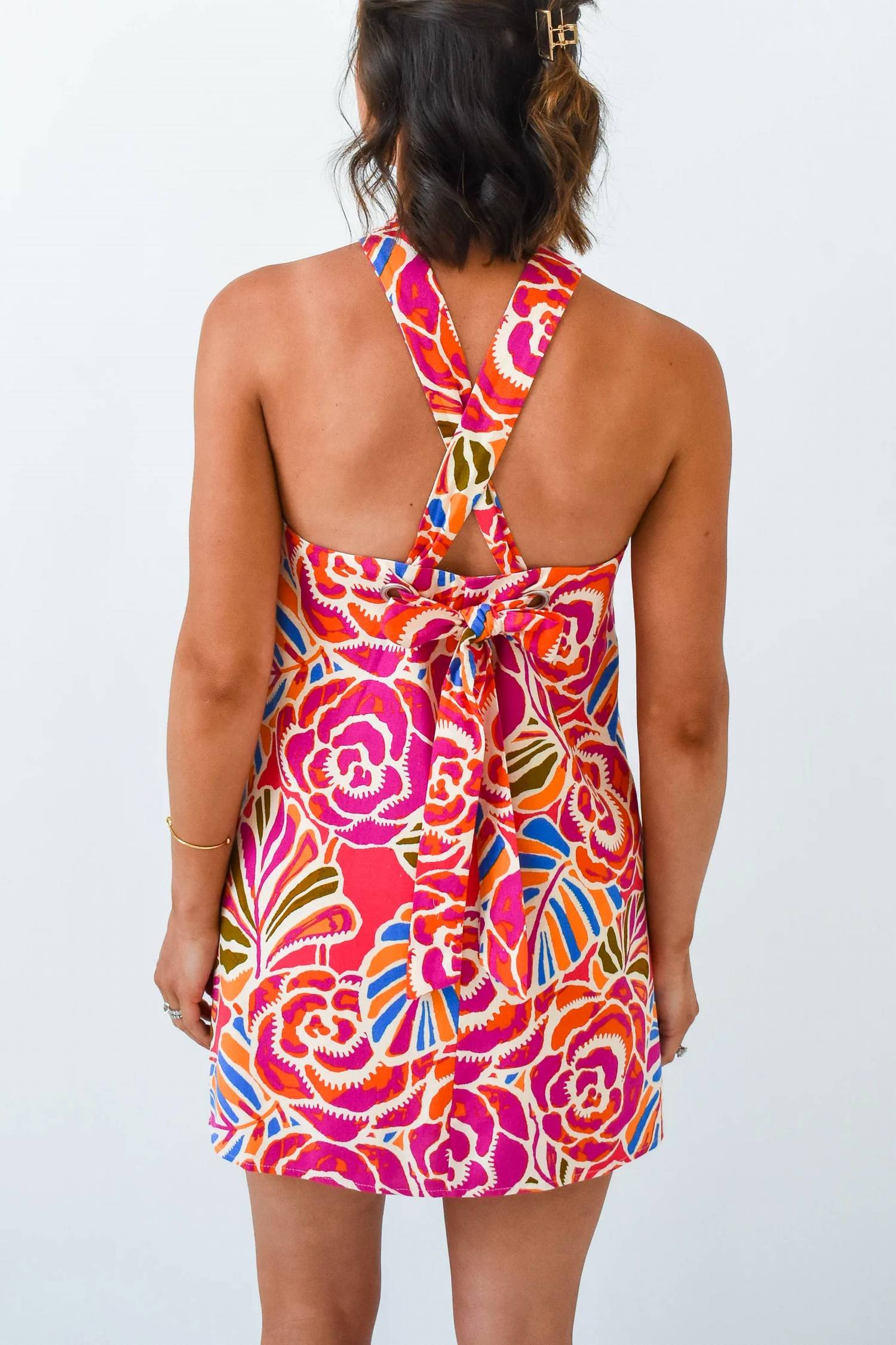 Sugarlips - Nomi Floral Amory Halter Mini Dress