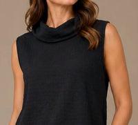 Pure Essence - Sleeveless Tunic With Cowl Neck
