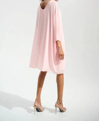 Joseph Ribkoff - Chiffon Poncho Overlay Sheath Dress