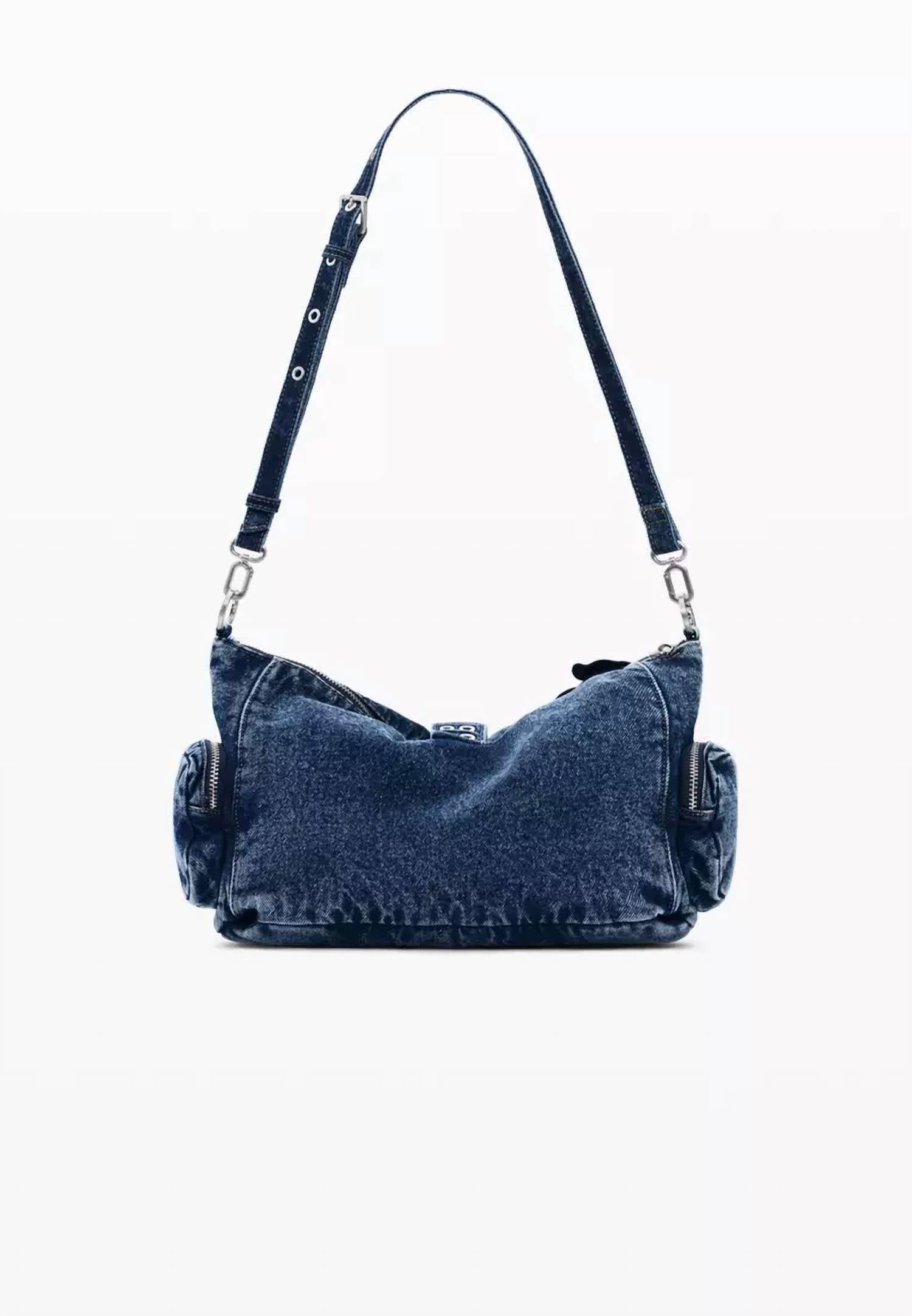 Desigual Women's Denim Floral Bag in blue - women's bag - alternate view