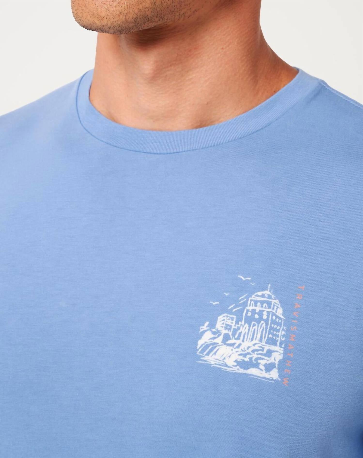 TravisMathew Reef Walk Short Sleeve Tee in pacific coast - men's t-shirt - view 7