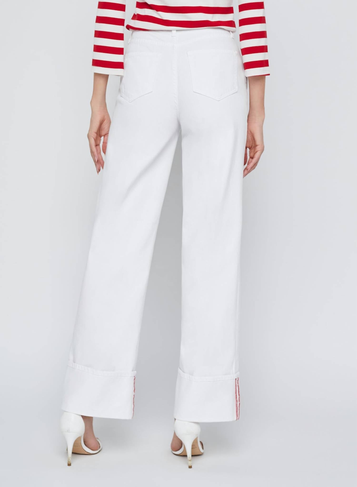L'Agence - Miley Uh/r Wd Leg Cuff Jeans