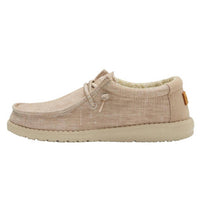 HEY DUDE Boy's Youth Wally Basic Shoe in beige - men's loafer - detail view