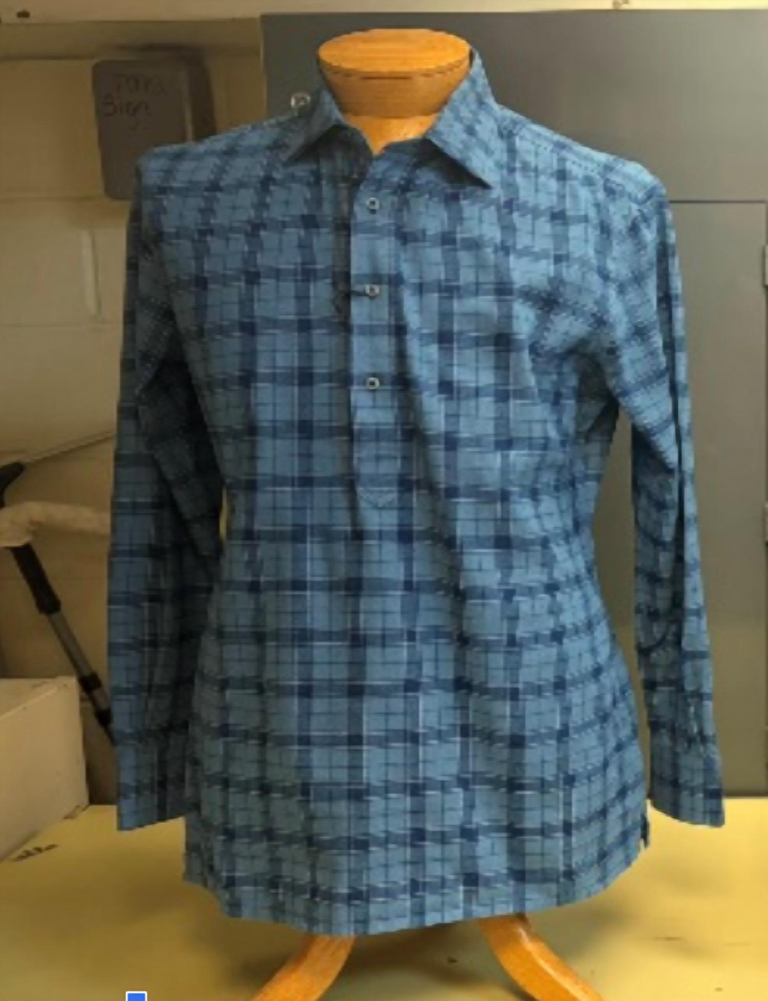 Trands Men's Dynamic Shirt in blue plaid - men's shirt