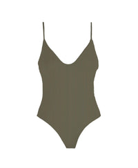 MAI Women's Costa Bodysuit in aloe ribbed - women's shirt