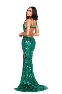 Terani Couture - Mirror Embellished Prom Dress