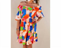 Jess Lea - Feel the Heat Floral Puff Sleeve Dress