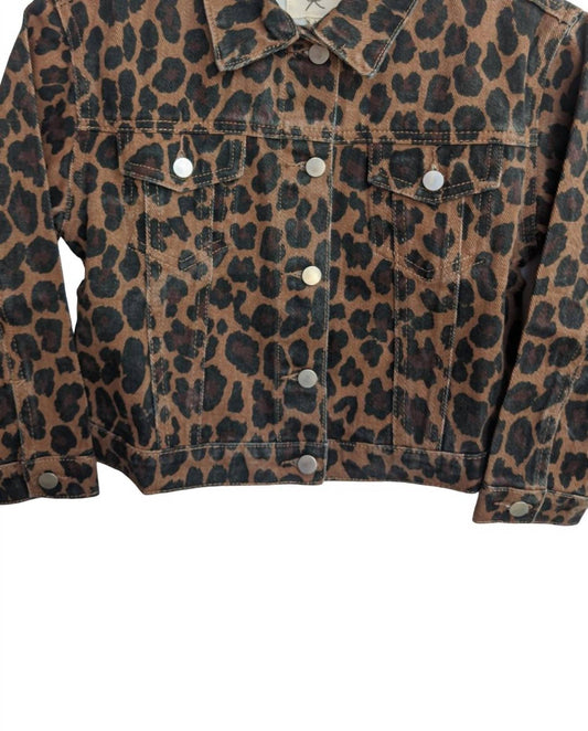 Hayden Girls - Girls Leopard Jean Jacket