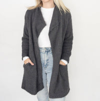 Bluivy - Soft Fuzzy Drape Cozy Cardigan