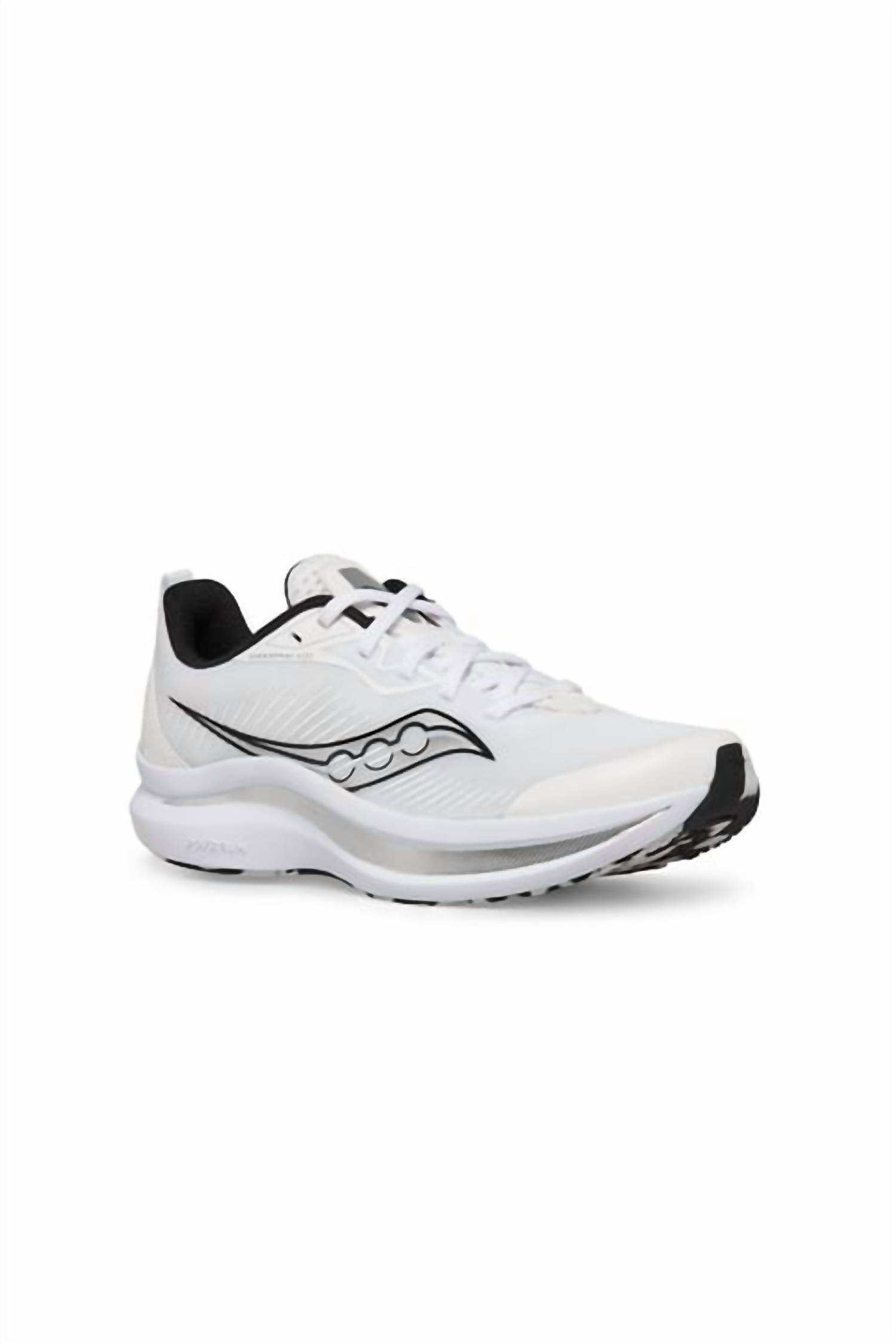 SAUCONY Kid's Endorphin Sneaker in white black - kids' sneaker - detail view