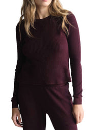 People Of Leisure - Women's Maine Waffle Long Sleeve Tee