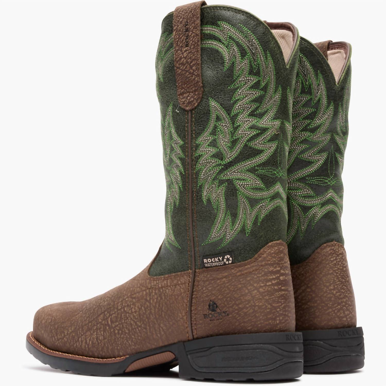 Rocky - Men's Bronco Composite Toe Western Boot - Medium