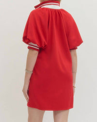 entro The Sadie Dress in red - women's dress - alternate view