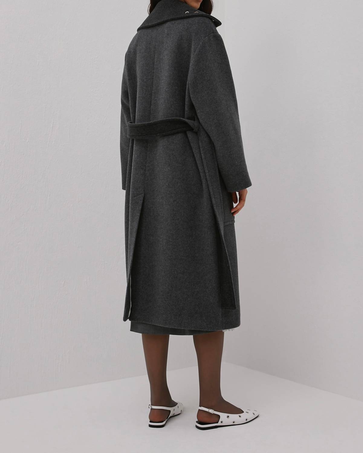 Beatrice .B - Grommet Collar Long Coat
