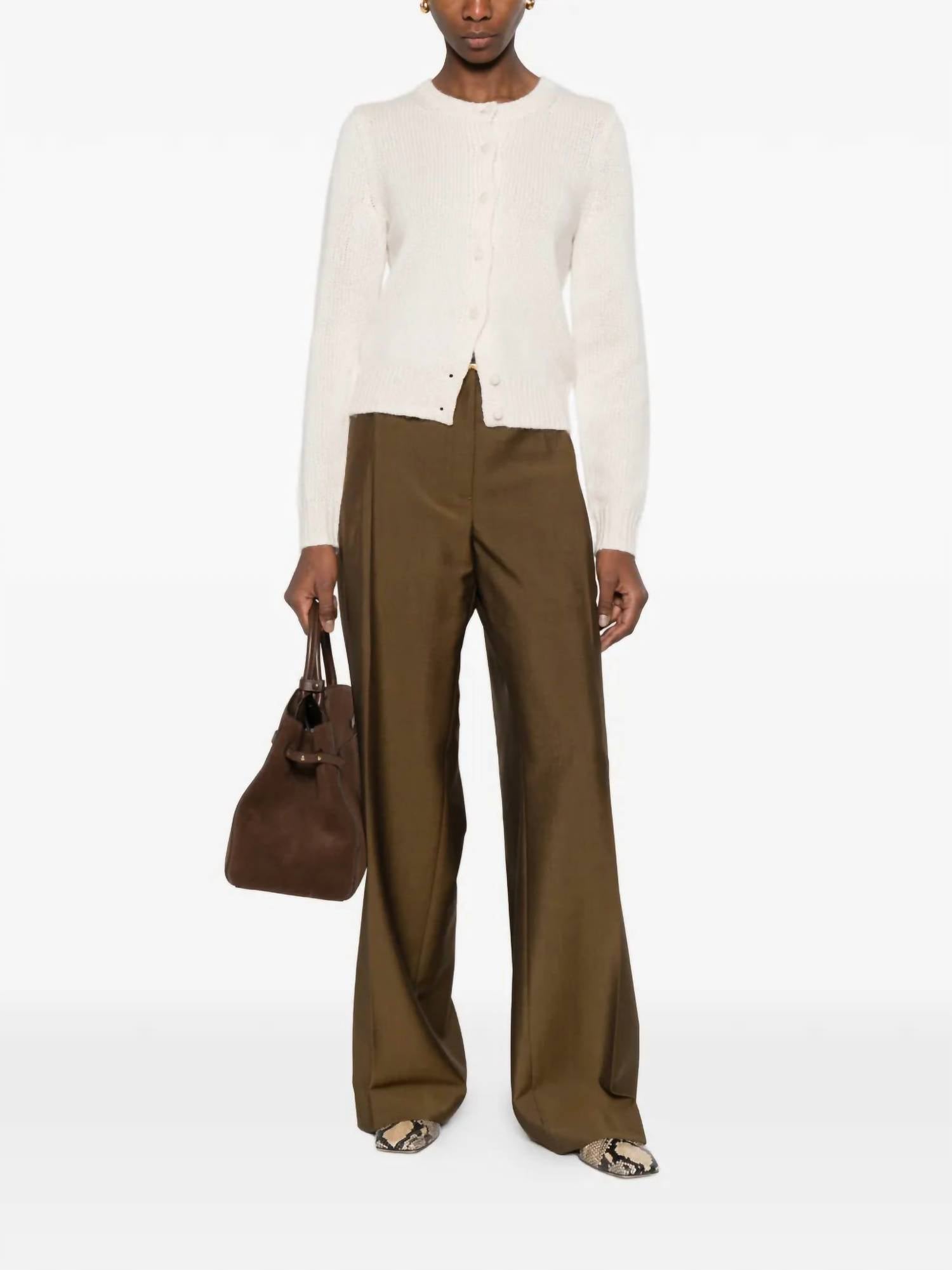 NILI LOTAN Saskia Cardigan in ivory - women's cardigan