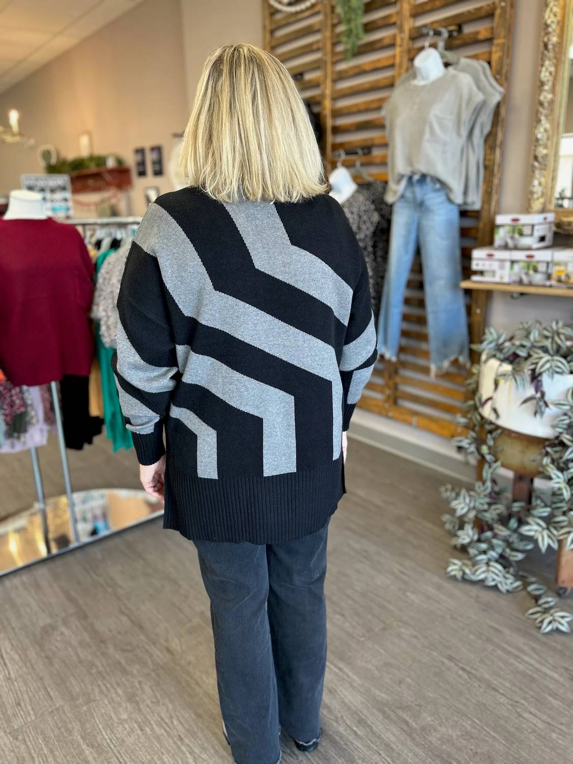 Pine Apparel - Cozy Current Hi-lo Sweater - Plus