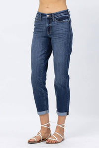 Judy Blue - Women's Sophia Midrise Cuffed Boyfriend Jeans