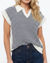Karlie - Stripe Sleeveless Sweater