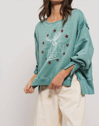 Trend:Notes - Americana Born Free Graphic Crewneck Top