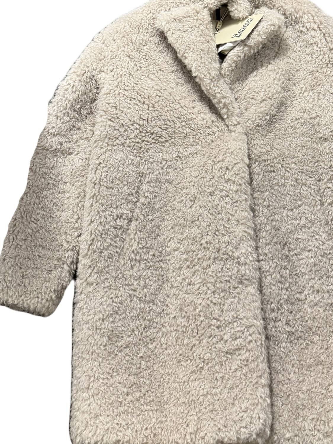 Herno Women's Teddy Jacket in oatmeal - women's jacket - alternate view
