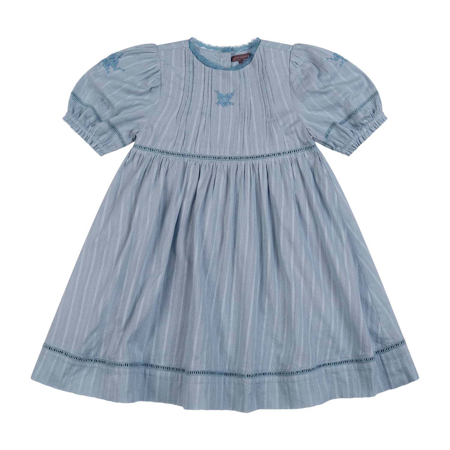 Orange Dimanche - Girls Textured Cotton Dress