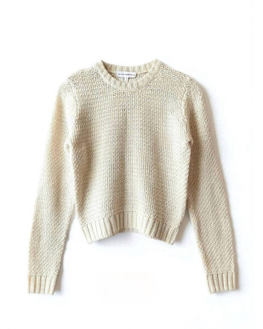 White + Warren - Women's Mercerized Cotton Textured Crew Sweater