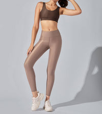 HEROINE SPORT High-waisted Body Legging in taupe - women's pants