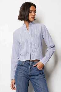 Bobi - Pintuck Long Sleeve Top With Belt