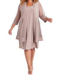 R&M Richards - Plus Size Short Jacket Dress