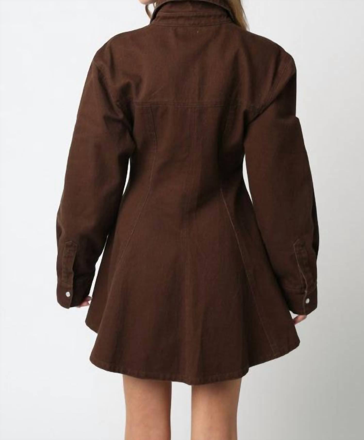 Olivaceous - Lea Button Dress