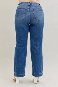 Judy Blue - High Rise Double Button Wide Leg Jeans