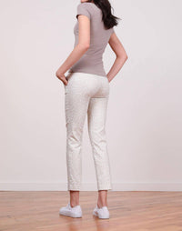Avenue Montaigne Lulu Straight Cropped Pant in leopard gold - women's pants - alternate view