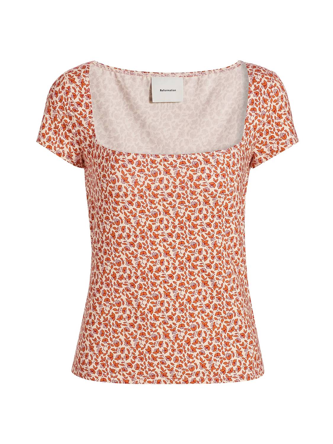 Reformation - Bardot Floral Square Neck Top