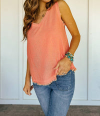 Zenana - Keeping Cool Washed Linen Top