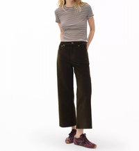 Rag & Bone Women's Andi Ankle Wide-leg Corduroy Pants in balsam - women's pants