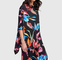 ALEMBIKA Laguna Oversized Trapeze Top in bloom - women's blouse - detail view