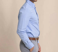 SOUTHERN TIDE Crofton Plaid Charleston Sport Shirt in ocean channel - men's shirt - alternate view