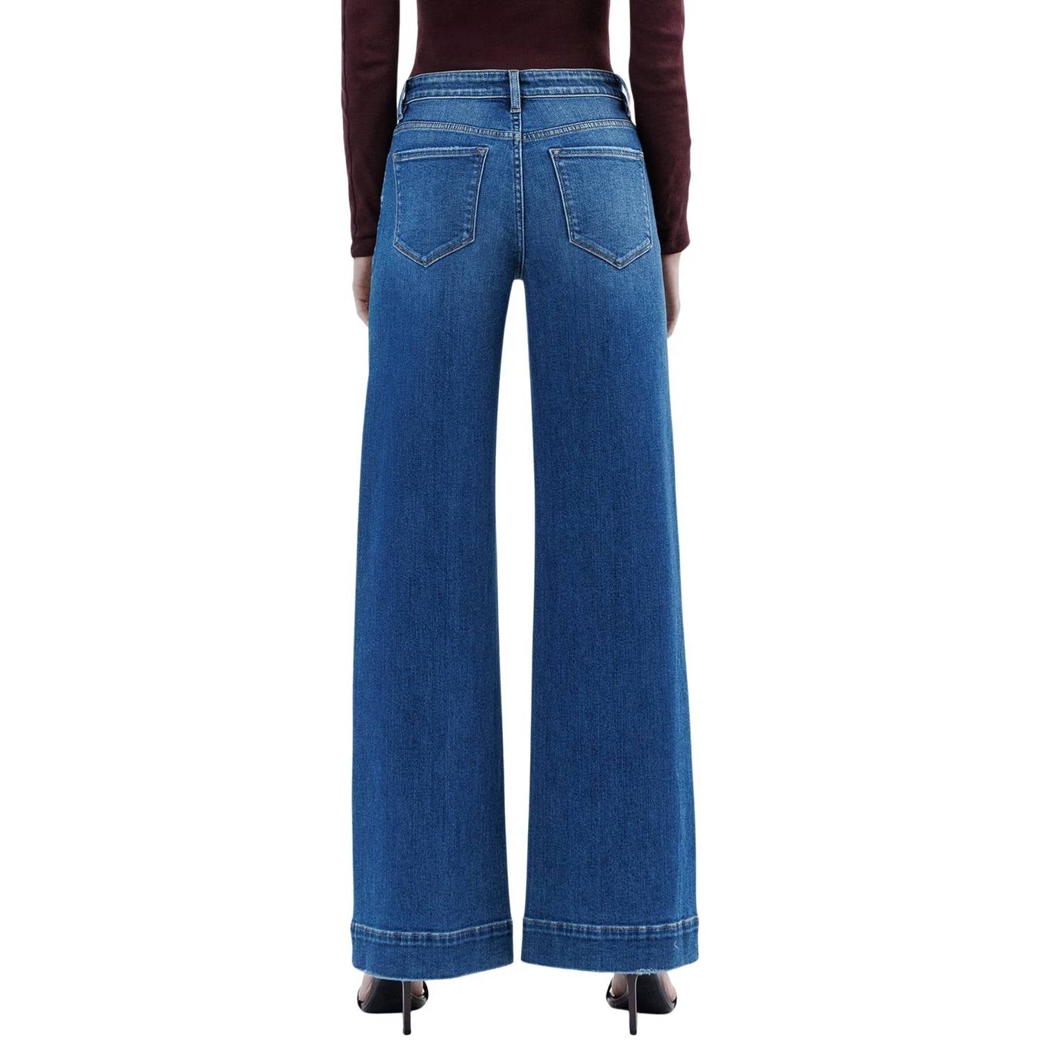 Flying Monkey - High Rise Trouser Hem Extreme Wide Leg Jeans