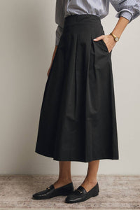 Forte - Pleated A-Line Midi Skirt