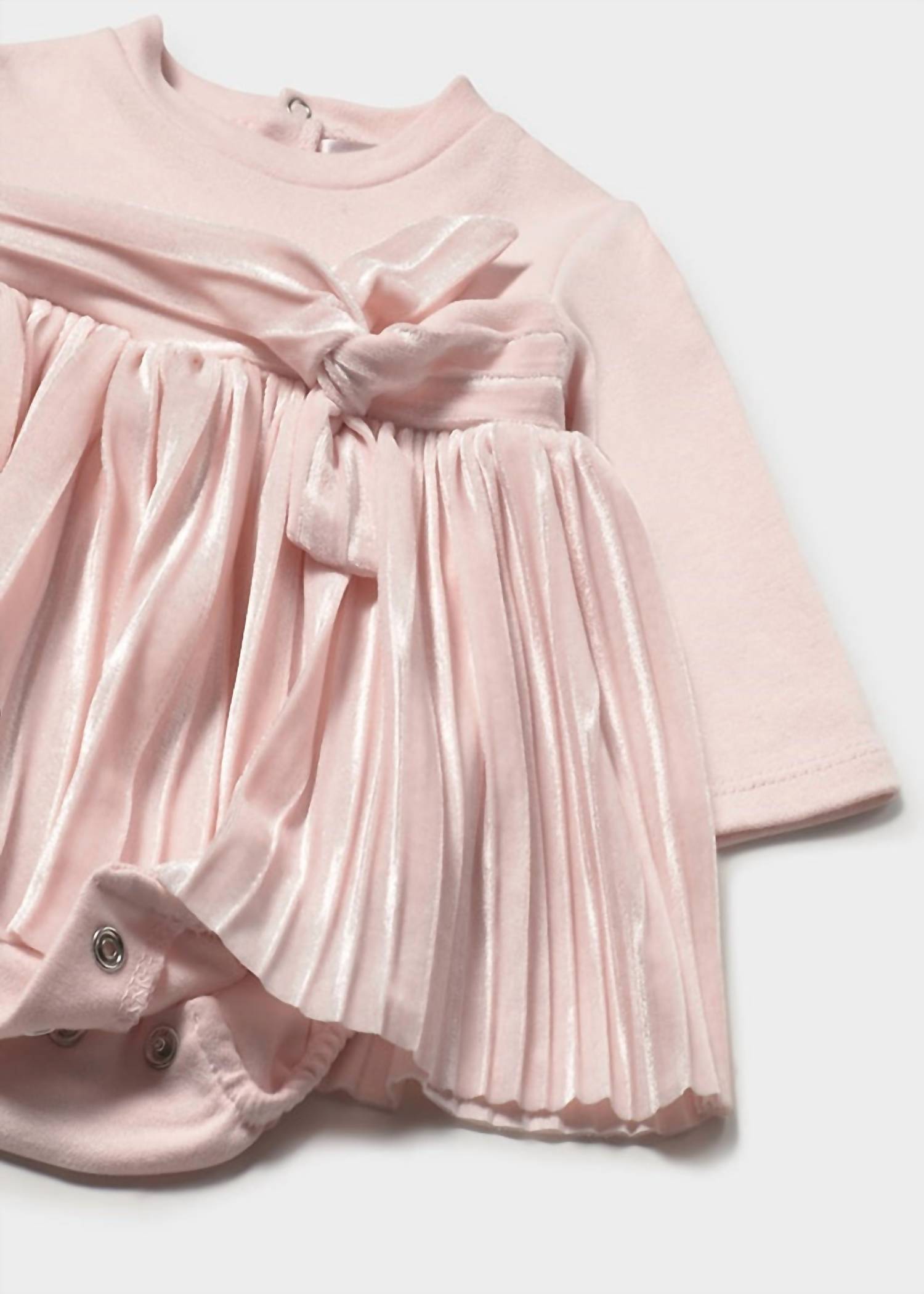 Mayoral - Girl's Velvet Pleated Romper