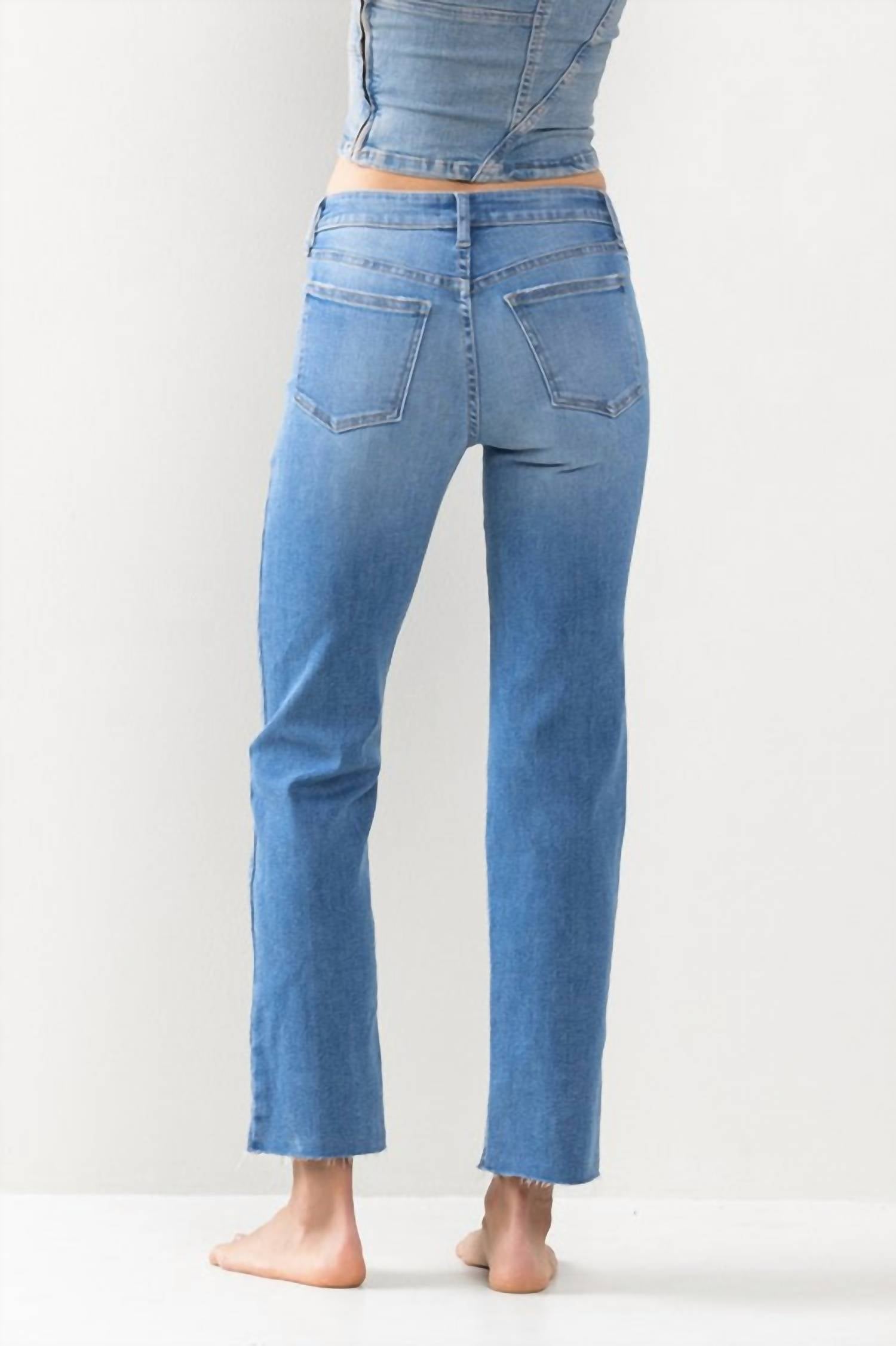 Sneak Peek - Jenna Cropped Raw Hem Jeans