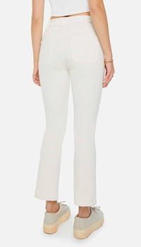 Mother The Hustler Patch Pocket Flood Pants in cream puffs - women's pants - view 5